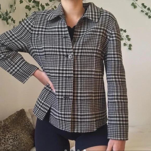 Brown checkered coat - Picture 4 of 4